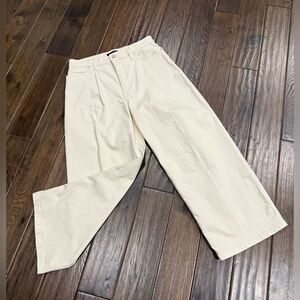 NEW Banana Republic WIDE Leg HI RISE Crop ECRU Jeans